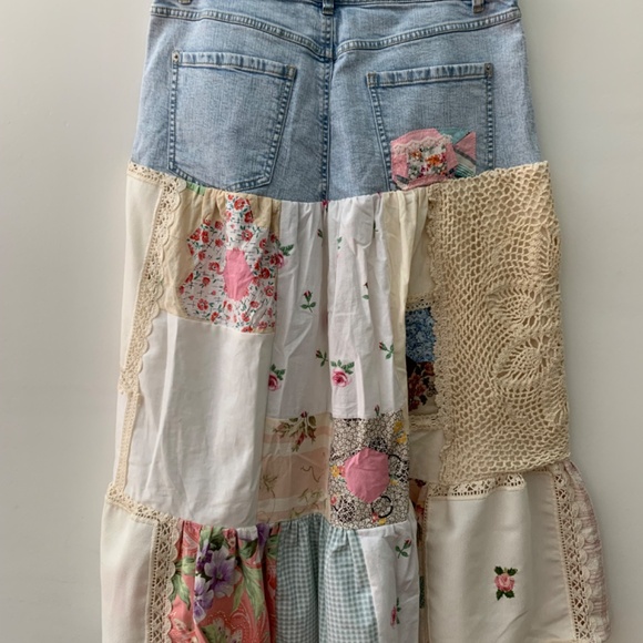 Patchwork and denim skirt - Picture 2 of 6